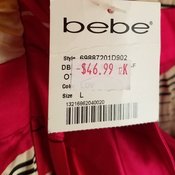 Bebe silky top Tunic MULTI COLOR  M/L - Picture 4 of 5